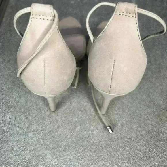 Schutz N7530* Women’s Josseana Open Toe Eggshell Ecru Nubuck High-Heel Sandals - Picture 4 of 7